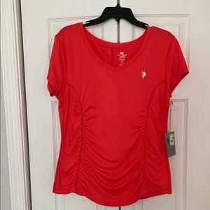 U.S. Polo Assn. Hot pink Short Sleeve V-Neck Top
